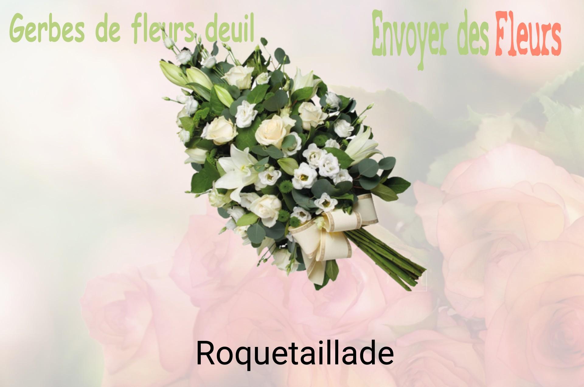 Gerbe de fleurs de deuil livrée à Roquetaillade